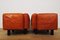 Sofas and Poufs in Orange Leather Marius & Marius by Mario Marenco for Arflex, 1970s, Set of 3, Image 4
