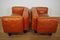 Sofas and Poufs in Orange Leather Marius & Marius by Mario Marenco for Arflex, 1970s, Set of 3, Image 23