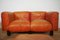 Sofas und Poufs aus orangefarbenem Leder Marius & Marius von Mario Marenco für Arflex, 1970er, 3er Set 19