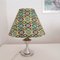 Silver and Green Metal and Fabric Table Lamp with Kapulana Lampshade, 1990s 3