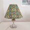 Silver and Green Metal and Fabric Table Lamp with Kapulana Lampshade, 1990s, Image 3