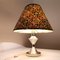 Silver and Green Metal and Fabric Table Lamp with Kapulana Lampshade, 1990s 6