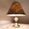 Silver and Green Metal and Fabric Table Lamp with Kapulana Lampshade, 1990s, Image 6