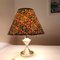 Silver and Green Metal and Fabric Table Lamp with Kapulana Lampshade, 1990s 5