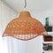Large French Provincial Country Straw Hanging Lamp, 1990s 2