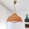 Large French Provincial Country Straw Hanging Lamp, 1990s, Image 1