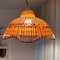 Large French Provincial Country Straw Hanging Lamp, 1990s, Image 4