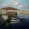 Renato Criscuolo, Barche a Sorrento, Oil on Canvas 1