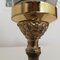 Small Art Nouveau French Gold and White Painted Glass Table Lamp, 1940s 8