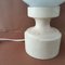 Small Mid-Century Minimalist White Wooden Opaline Glass Table Lamp, 1950s 4