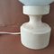 Small Mid-Century Minimalist White Wooden Opaline Glass Table Lamp, 1950s, Image 4