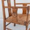 French Mid-Century Rush Oak Armchairs, Set of 2 7