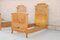Single Beds in Carved Wood with Inlays, Set of 2 9