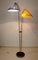 Brass Floor Lamp with Perforated Umbrellas, 1950s 6