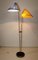 Lampada da terra in ottone con ombrelli perforati, anni '50, Immagine 6