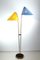 Brass Floor Lamp with Perforated Umbrellas, 1950s, Image 11