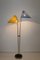 Messing Stehlampe mit perforierten Schirmen, 1950er 10