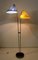 Lampada da terra in ottone con ombrelli perforati, anni '50, Immagine 7