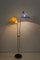 Messing Stehlampe mit perforierten Schirmen, 1950er 9