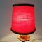 Small Art Nouveau Red Brass and Glass Table Lamp, 1920s, Image 7