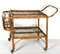 Chariot de Bar Vintage en Bambou, 1950s, Italie 5