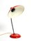 Lámpara de mesa modelo 6786 de metal rojo de Kaiser Idell, años 60, Imagen 6