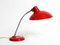 Lámpara de mesa modelo 6786 de metal rojo de Kaiser Idell, años 60, Imagen 4