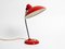 Lámpara de mesa modelo 6786 de metal rojo de Kaiser Idell, años 60, Imagen 1