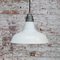 Vintage White Enamel Industrial Factory Pendant Light from Benjamin Electric Manufacturing Company 5