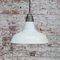 Weiß emaillierte industrielle Vintage Fabriklampe von Benjamin Electric Manufacturing Company 5