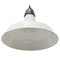 Vintage White Enamel Industrial Factory Pendant Light from Benjamin Electric Manufacturing Company 2