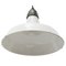 Vintage White Enamel Industrial Factory Pendant Light from Benjamin Electric Manufacturing Company, Image 2