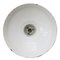 Vintage White Enamel Industrial Factory Pendant Light from Benjamin Electric Manufacturing Company 4