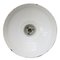 Vintage White Enamel Industrial Factory Pendant Light from Benjamin Electric Manufacturing Company, Image 4