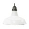 Vintage White Enamel Industrial Factory Pendant Light from Benjamin Electric Manufacturing Company 1