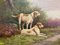 Emile Godchaux, 2 Hunting Dogs, 1880-1890, Oil on Canvas, Framed 3