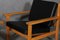 Modell 220 Sessel aus schwarzem Anilinleder von Hans J. Wegner für Getama, 2er Set 3