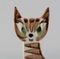 Katze aus handbemaltem glasiertem Porzellan von Dorothy Clough für Gefle, R, Mitte des 20. Jh 2