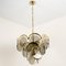 Smoked Glass and Brass Chandeliers in the Style of Vistosi, Italy 3