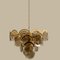 Large Smoked Glass and Brass Chandeliers in the Style of Vistosi, Italy, Set of 2 8