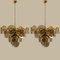 Large Smoked Glass and Brass Chandeliers in the Style of Vistosi, Italy, Set of 2 12