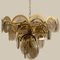 Large Smoked Glass and Brass Chandeliers in the Style of Vistosi, Italy, Set of 2 6