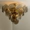 Large Smoked Glass and Brass Chandeliers in the Style of Vistosi, Italy, Set of 2 9