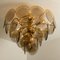 Large Smoked Glass and Brass Chandeliers in the Style of Vistosi, Italy, Set of 2 3