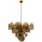 Large Smoked Glass and Brass Chandeliers in the Style of Vistosi, Italy, Set of 2 5