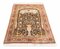 Chinese Floral Pure Silk Hereke Rug in Light Red with Border 5