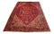 Geometric Heriz Rug in Dark Red with Border and Medallion 5