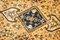 Geometrischer Kordi Teppich in Terrakotta mit Medaillon 2