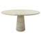 Mid-Century Travertine Dining Table in Style of Angelo Mangiarotti, Italy 1