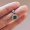 Vintage Necklace in 18K White Gold with Emerald and Diamonds, 1970s, Image 8
